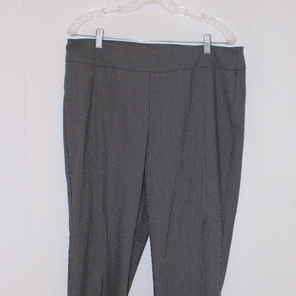 Tribal by Free People Black White Small Check Pull On stretch slacks